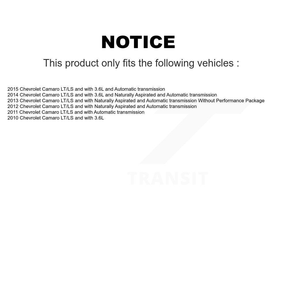 [Avant + Arrière] Kit d'ensemble roulement de roue et moyeu pour Chevrolet Camaro KBB-119905