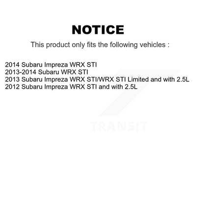 [Avant + Arrière] Kit d'ensemble roulement de roue et moyeu pour Subaru Impreza WRX STI KBB-119908
