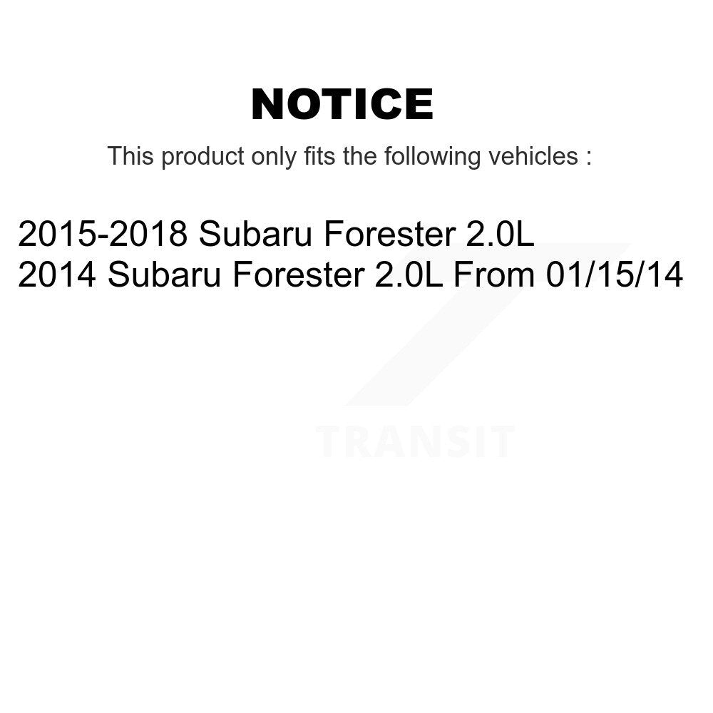 [Avant + Arrière] Kit d'ensemble roulement de roue et moyeu pour Subaru Forester 2.0L KBB-119936
