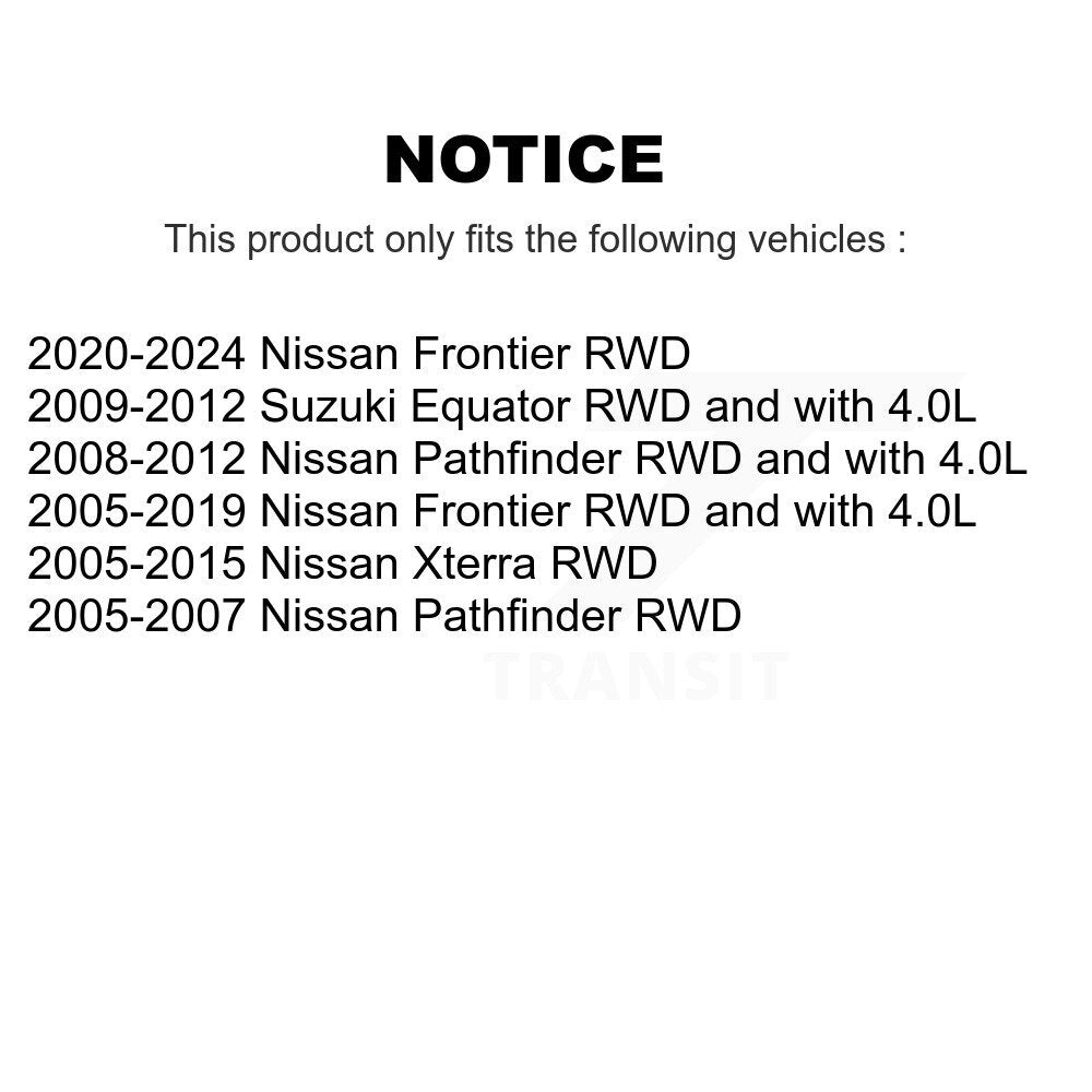 [Avant] Kit d'ensemble roulement de roue et moyeu pour Nissan Frontier Pathfinder Xterra Suzuki Equator KBB-120119