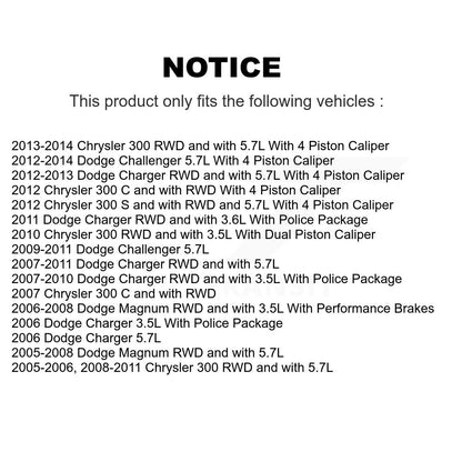 [Avant] Kit d'ensemble roulement de roue et moyeu pour Dodge Chrysler 300 Charger Magnum Challenger KBB-120282