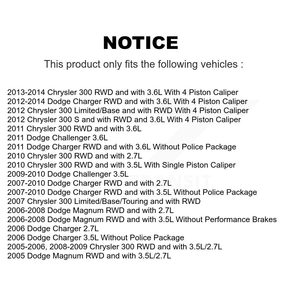 [Avant] Kit d'ensemble roulement de roue et moyeu pour Dodge Chrysler 300 Charger Magnum Challenger KBB-120284