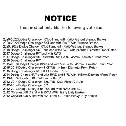 [Avant] Kit d'ensemble roulement de roue et moyeu pour Dodge Charger Challenger Chrysler 300 KBB-120286