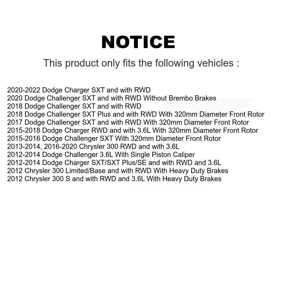 [Avant] Kit d'ensemble roulement de roue et moyeu pour Dodge Charger Challenger Chrysler 300 KBB-120287