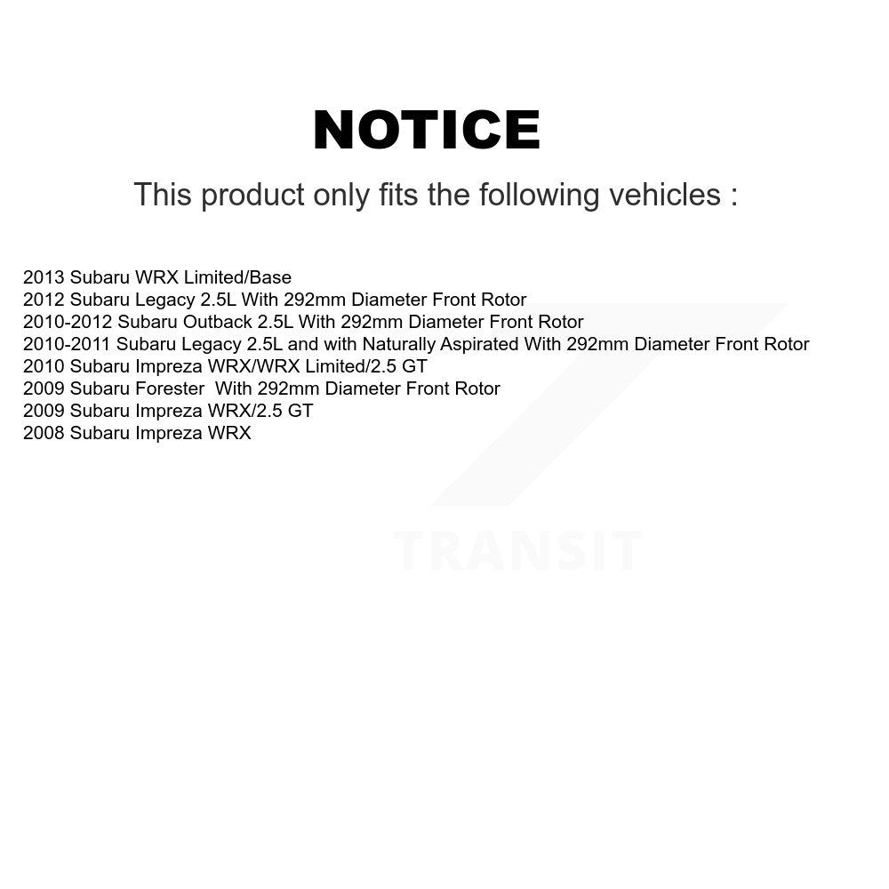 [Avant + Arrière] Kit d'ensemble roulement de roue et moyeu pour Subaru Outback Forester Impreza Legacy KBB-120694