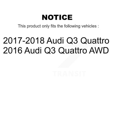 [Avant + Arrière] Kit d'ensemble roulement de roue et moyeu pour Audi Q3 Quattro KBB-120729