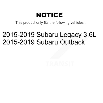 [Avant + Arrière] Kit d'ensemble roulement de roue et moyeu pour 2015-2019 Subaru Outback Legacy KBB-120807