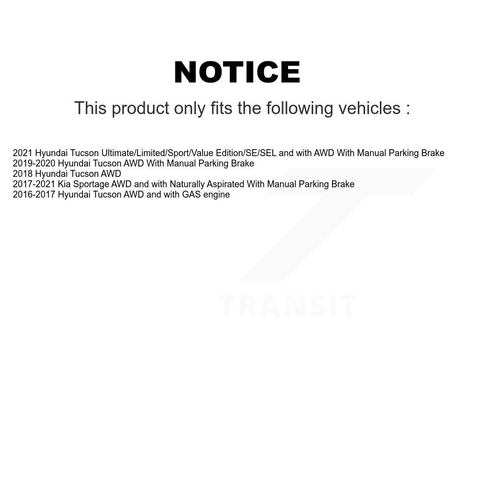 [Avant + Arrière] Kit d'ensemble roulement de roue et moyeu pour Hyundai Tucson Kia Sportage KBB-120864