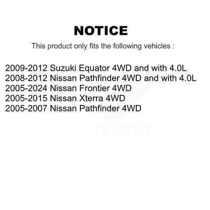 [Avant] Kit d'ensemble roulement de roue et moyeu pour Nissan Frontier Pathfinder Xterra Suzuki Equator KBB-121093