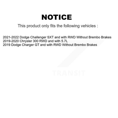 [Avant] Kit d'ensemble roulement de roue et moyeu pour Dodge Charger Chrysler 300 Challenger KBB-121169