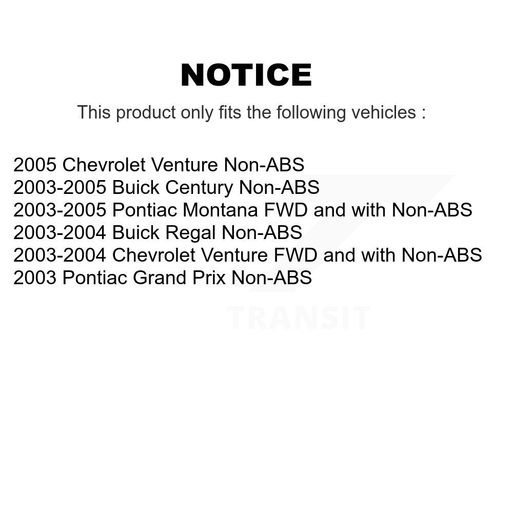 [Avant] Kit d'ensemble roulement de roue et moyeu pour Buick Century Chevrolet Venture Pontiac Montana Regal Grand Prix KBB-121213