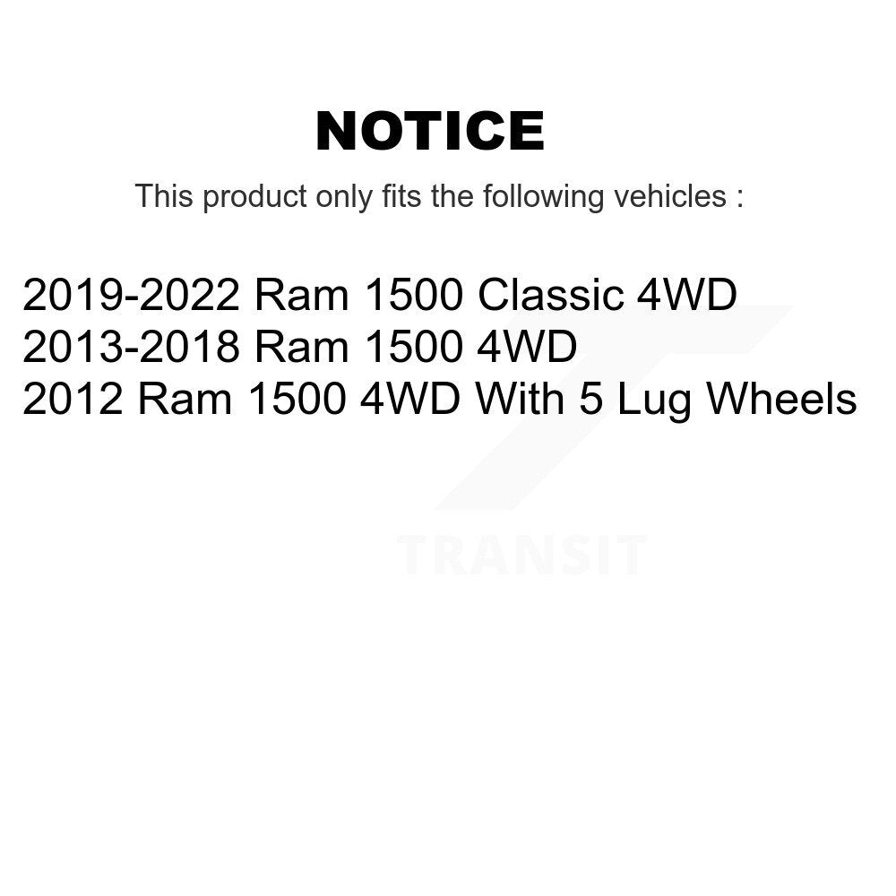[Avant] Kit d'ensemble roulement de roue et moyeu pour Ram 1500 Classic KBB-121395
