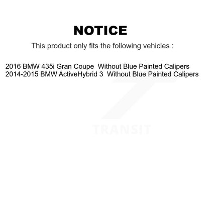 [Avant + Arrière] Kit d'ensemble roulement de roue et moyeu pour BMW 435i Gran Coupe ActiveHybrid 3 sans Blue Painted Calipers KBB-121748