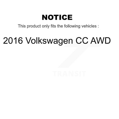 [Avant + Arrière] Kit d'ensemble roulement de roue et moyeu pour 2016 Volkswagen CC AWD KBB-121778