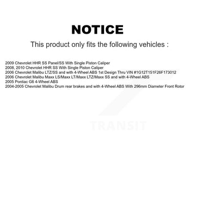 [Avant] Kit d'ensemble roulement de roue et moyeu pour Chevrolet Malibu HHR Pontiac G6 KBB-121993