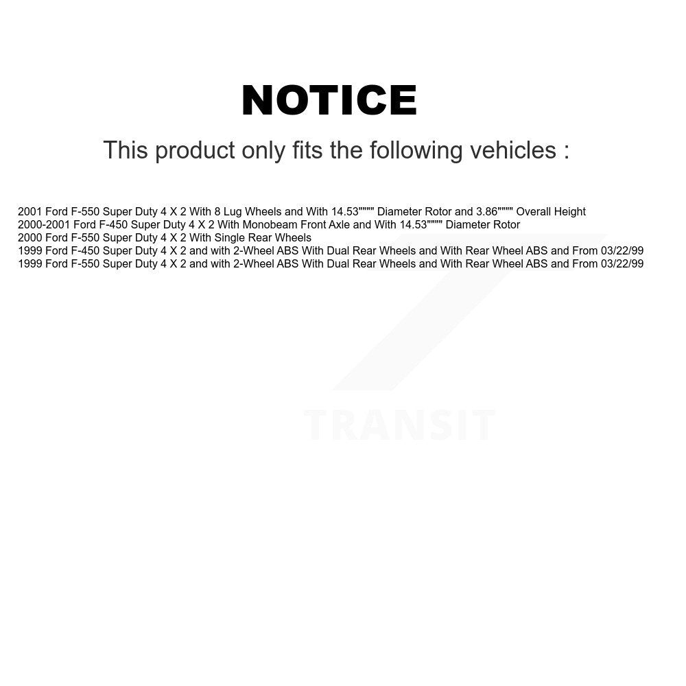 [Avant] Kit d'ensemble roulement de roue et moyeu pour Ford F-550 Super Duty F-450 KBB-122126