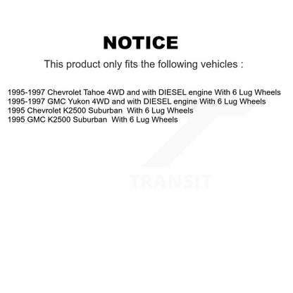 [Avant] Kit d'ensemble roulement de roue et moyeu pour Chevrolet Tahoe GMC Yukon K2500 Suburban KBB-122172