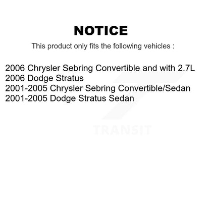 [Avant] Kit d'ensemble roulement de roue et moyeu pour Chrysler Sebring Dodge Stratus KBB-122279