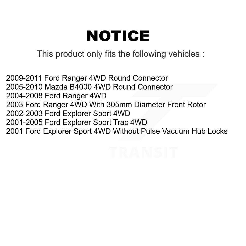 [Avant] Kit d'ensemble roulement de roue et moyeu pour Ford Ranger Explorer Sport Trac Mazda B4000 4WD KBB-122297