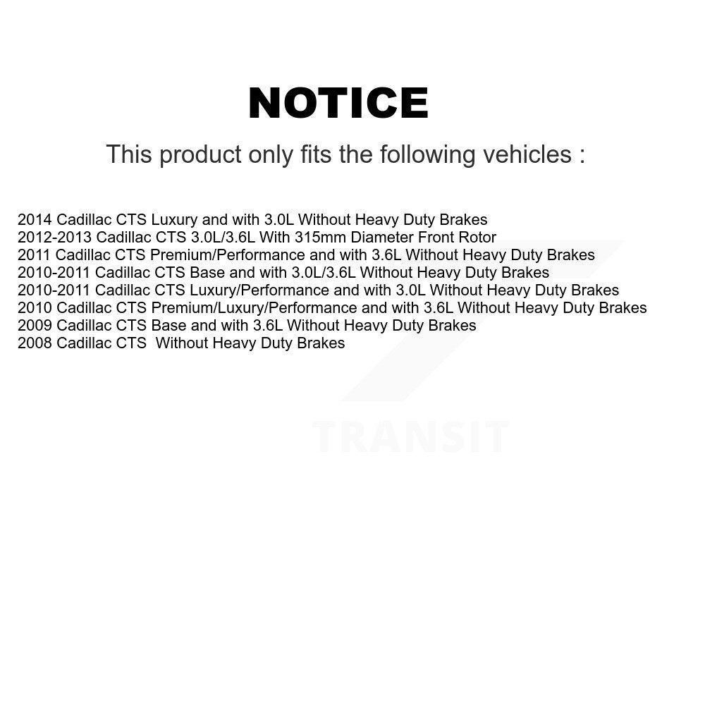 [Avant] Kit d'ensemble roulement de roue et moyeu pour Cadillac CTS KBB-122306