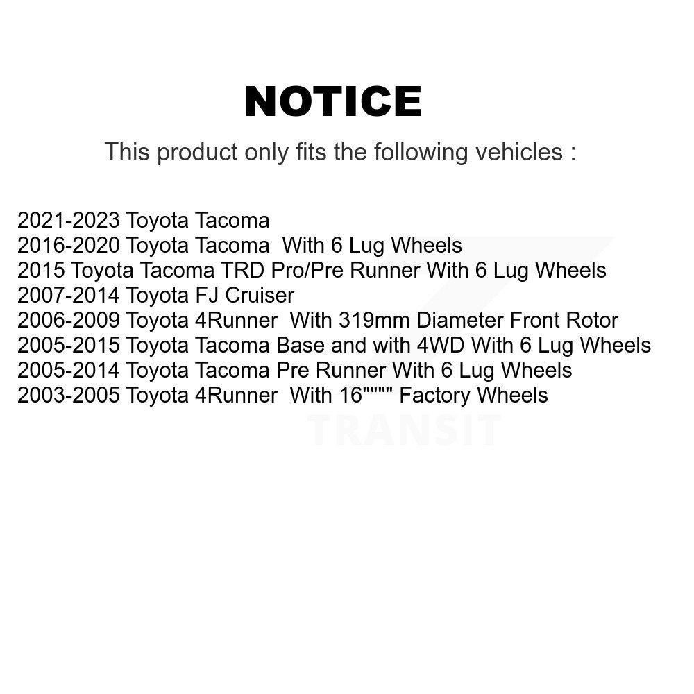 [Avant] Kit d'ensemble roulement de roue pour Toyota Tacoma FJ Cruiser RWD KBB-122584