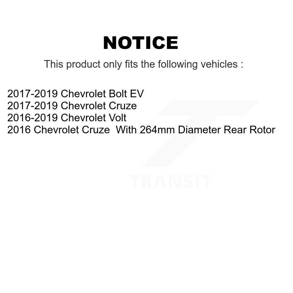 [Avant + Arrière] Kit d'ensemble roulement de roue et moyeu pour Chevrolet Volt Bolt EV KBB-123880