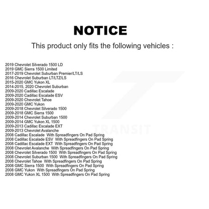 [Avant et Arrière] Étrier de frein pour Chevrolet GMC Sierra 1500 Silverado Tahoe Yukon Cadillac KBC-100009