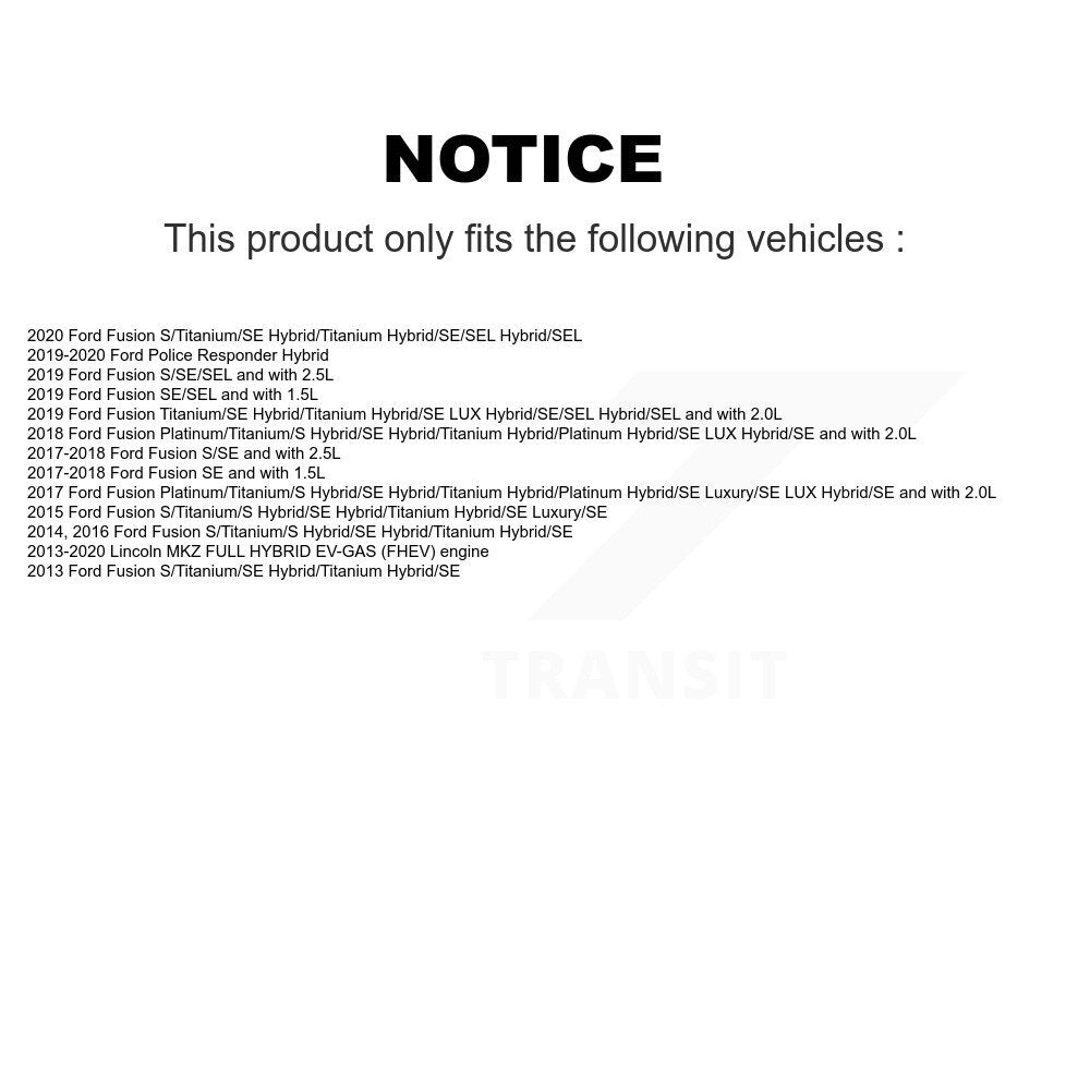 [Avant et Arrière] Étrier de frein pour Ford Fusion Lincoln MKZ Police Responder Hybrid KBC-100034