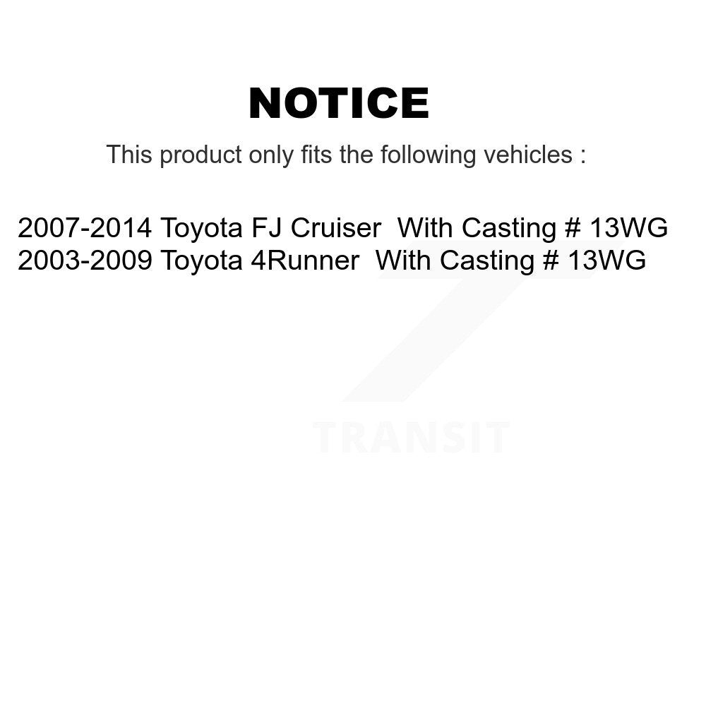 [Avant et Arrière] Étrier de frein pour Toyota 4Runner FJ Cruiser With Casting # 13WG KBC-100037