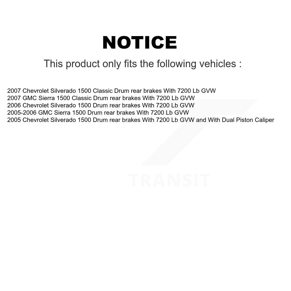 [Avant et Arrière] Étrier de frein pour Chevrolet GMC Silverado 1500 Sierra Classic KBC-100056