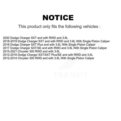 [Avant et Arrière] Étrier de frein pour Chrysler 300 Dodge Charger KBC-100067