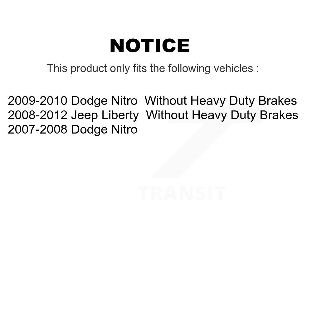 [Avant et Arrière] Étrier de frein pour Jeep Liberty Dodge Nitro KBC-100076