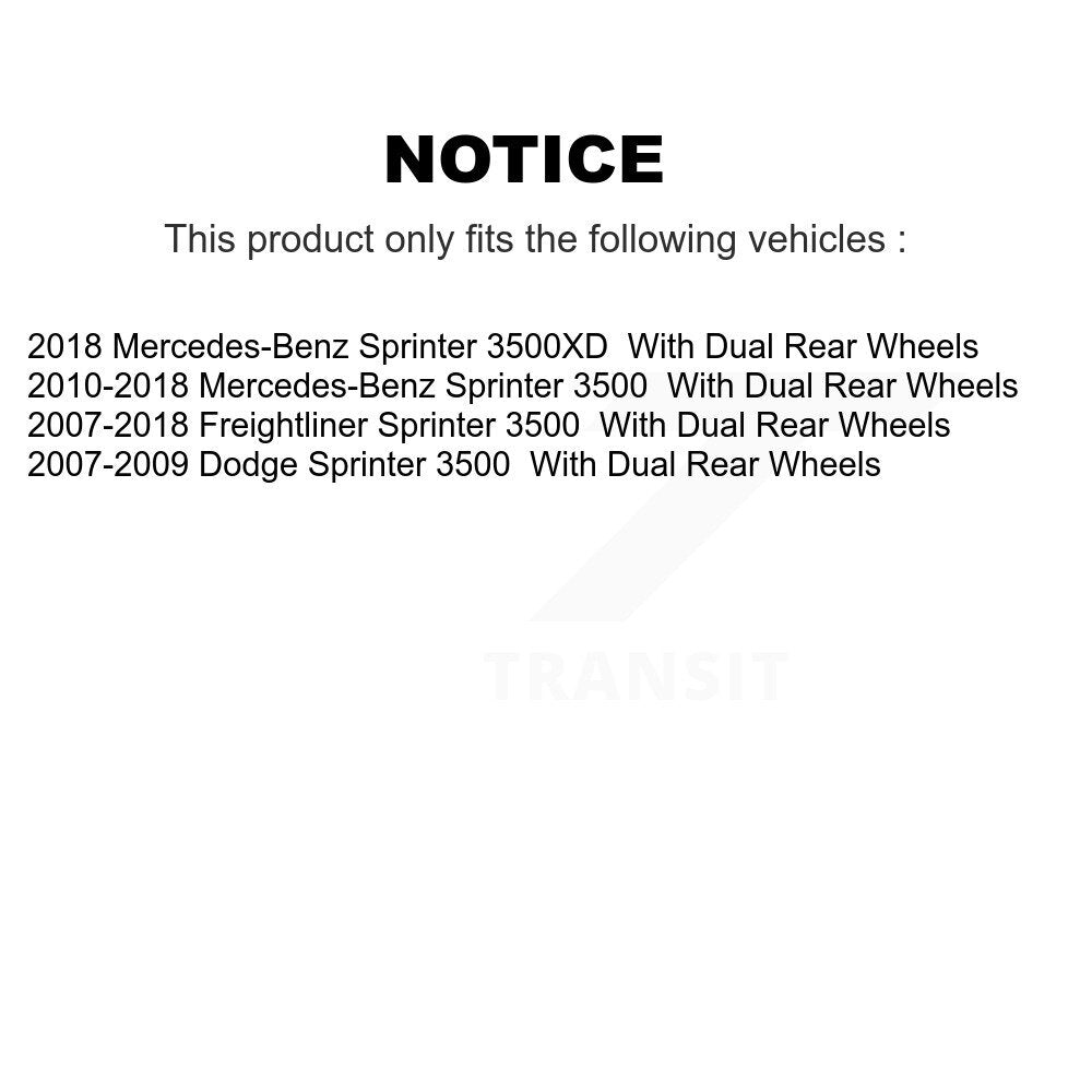 [Avant et Arrière] Étrier de frein pour Sprinter 3500 Mercedes-Benz Dodge Freightliner 3500XD KBC-100080