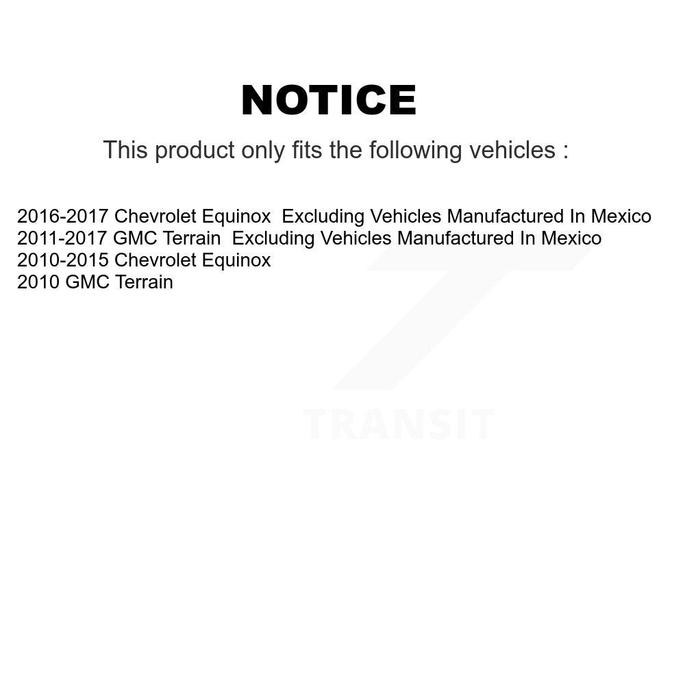 [Avant et Arrière] Étrier de frein pour Chevrolet Equinox GMC Terrain KBC-100081