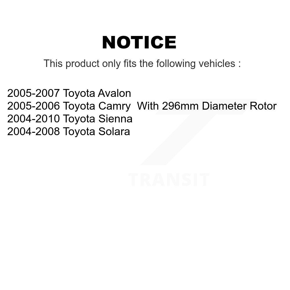 [Avant] Étrier de frein pour Toyota Sienna Camry Solara Avalon KBC-100100