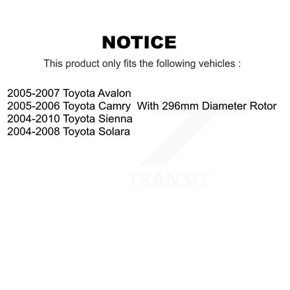 [Avant] Étrier de frein pour Toyota Sienna Camry Solara Avalon KBC-100100