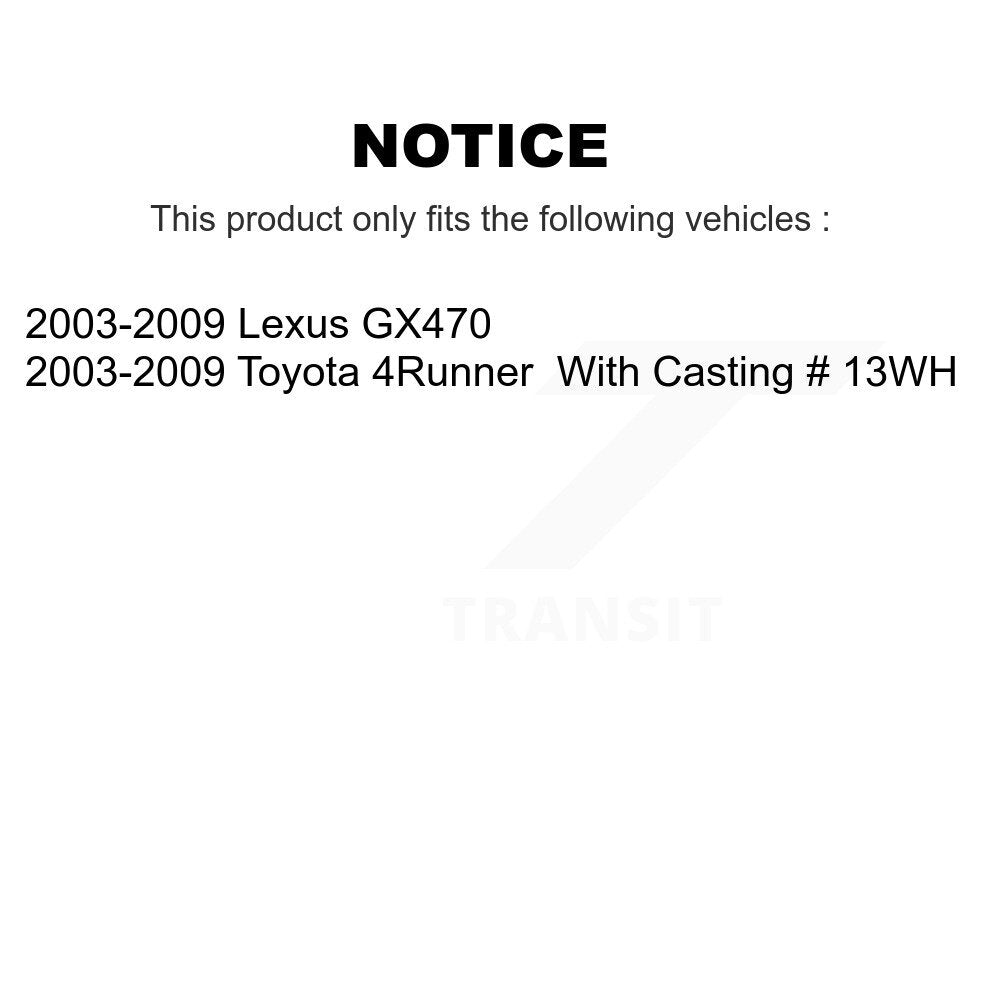 [Avant] Étrier de frein pour 2003-2009 Toyota 4Runner Lexus GX470 KBC-100106