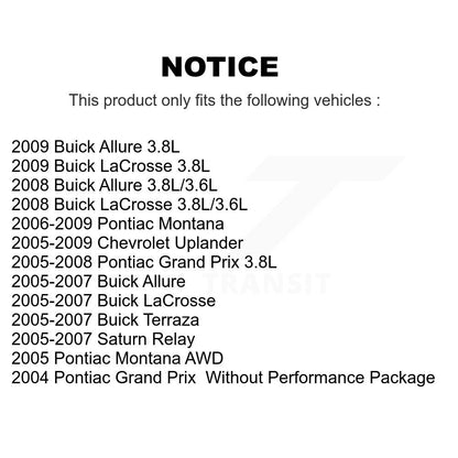 [Avant] Étrier de frein pour Pontiac Buick Montana Chevrolet Uplander LaCrosse Grand Prix KBC-100129