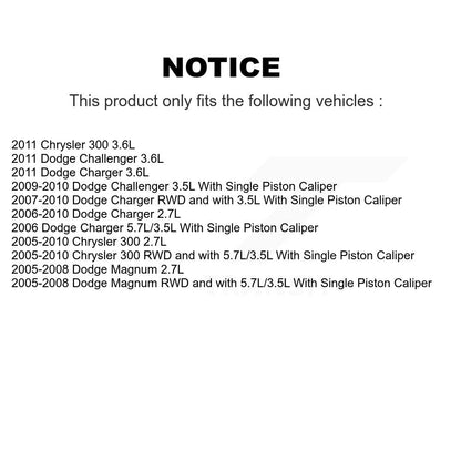 [Avant] Étrier de frein pour Dodge Chrysler 300 Charger Challenger Magnum KBC-100135