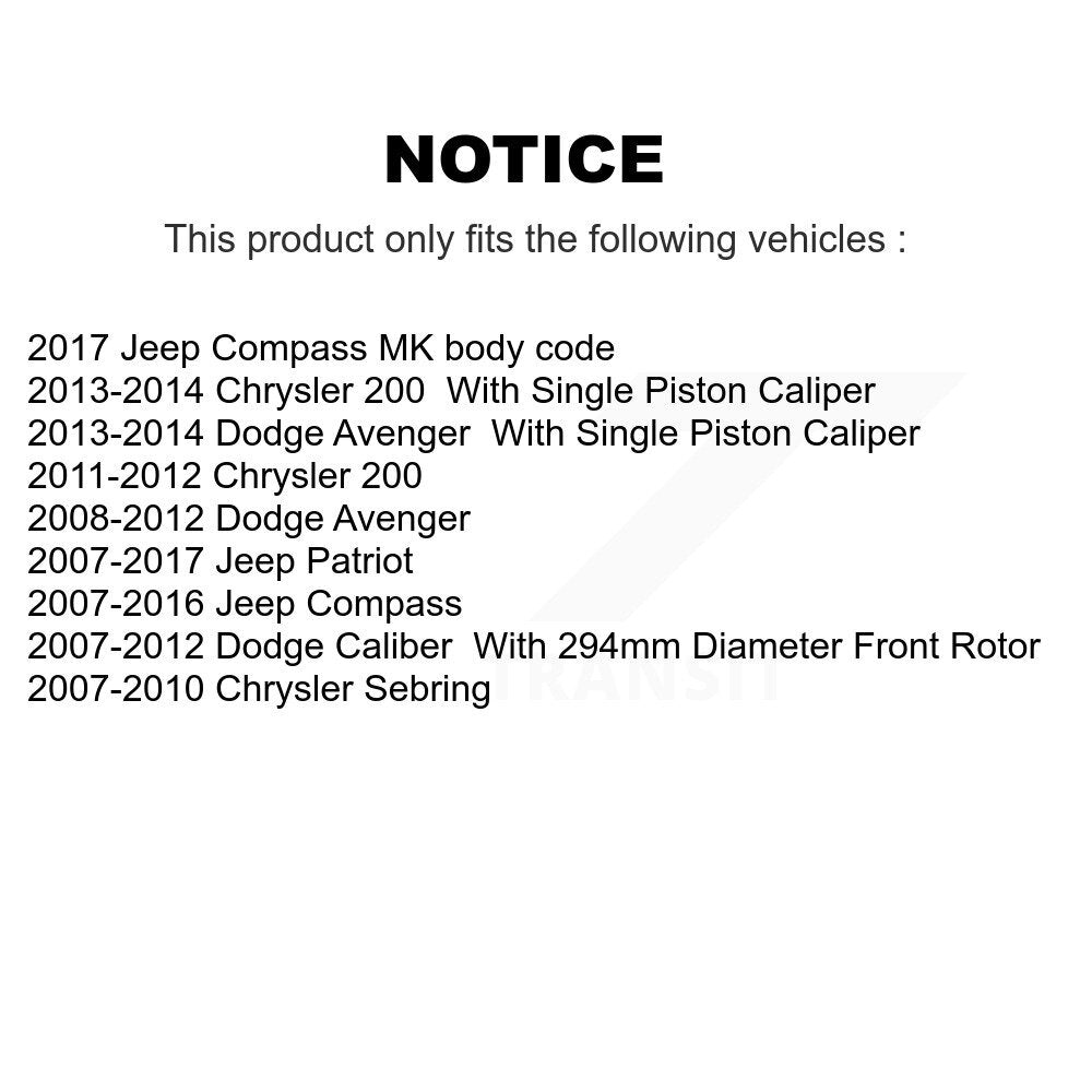 [Avant] Étrier de frein pour Jeep Patriot Dodge Chrysler Compass 200 Caliber Avenger KBC-100153
