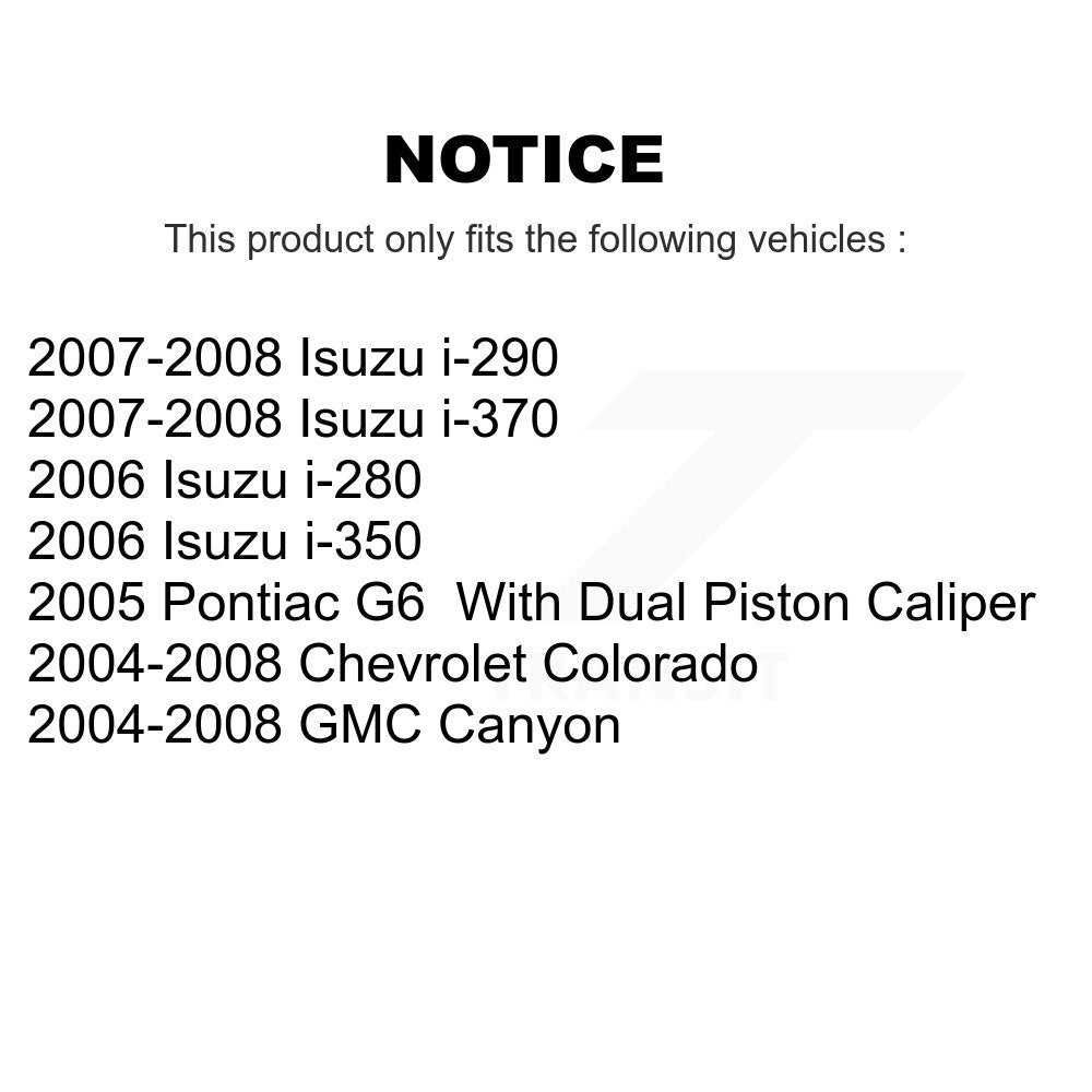 [Avant] Étrier de frein pour Chevrolet Colorado GMC Canyon Pontiac G6 Isuzu i-280 i-350 KBC-100157