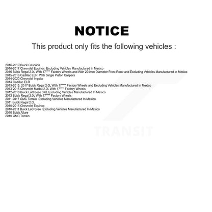 [Avant] Étrier de frein pour Chevrolet Equinox GMC Terrain Buick Malibu Impala LaCrosse KBC-100159