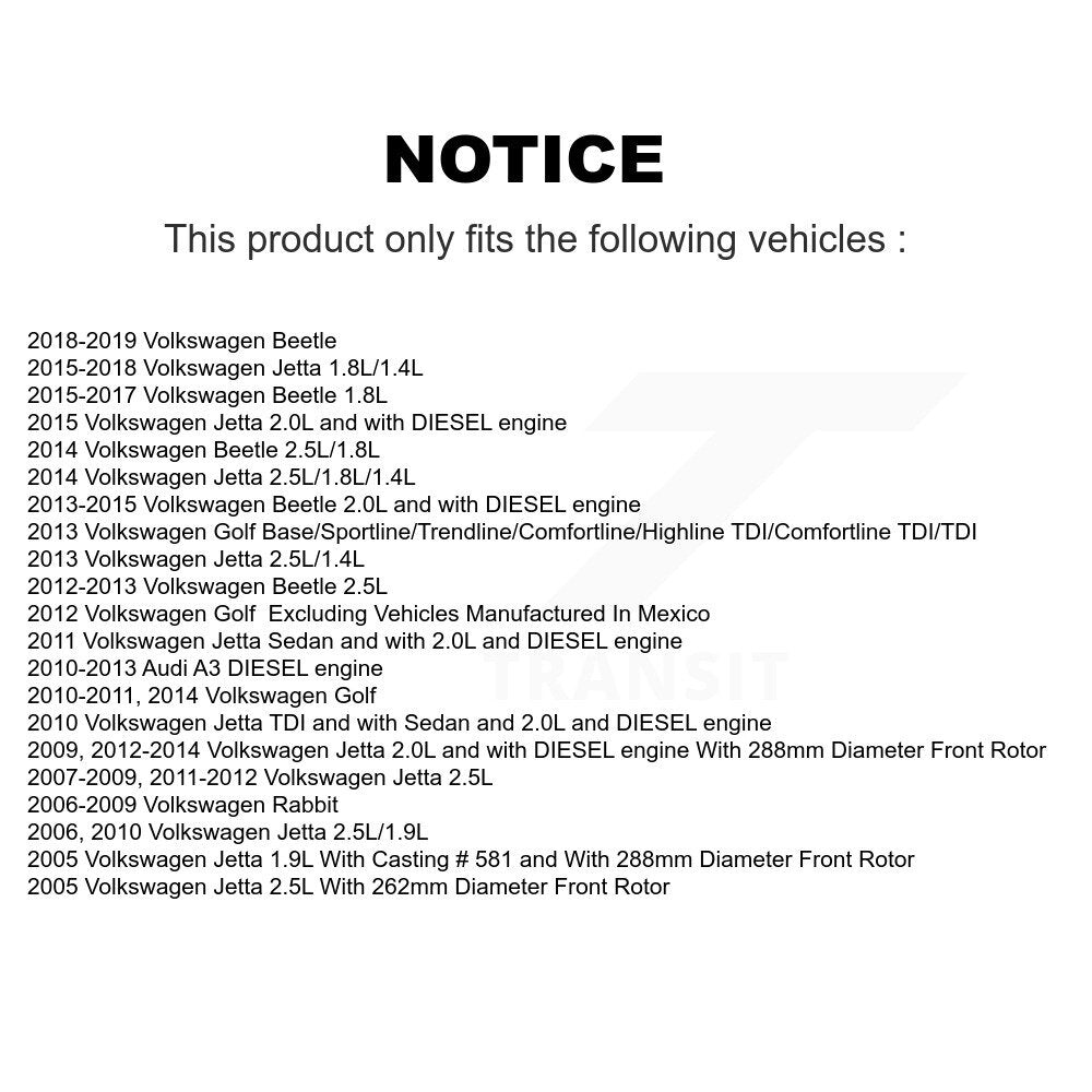 [Avant] Étrier de frein pour Volkswagen Jetta Golf Beetle Rabbit Audi A3 KBC-100178