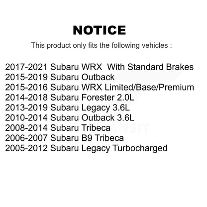 [Avant] Étrier de frein pour Subaru Outback Forester Legacy WRX Tribeca B9 KBC-100186