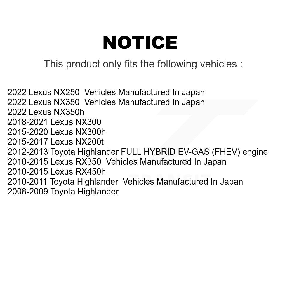 [Avant] Étrier de frein pour Lexus RX350 Toyota Highlander NX300 NX200t RX450h NX350h KBC-100190