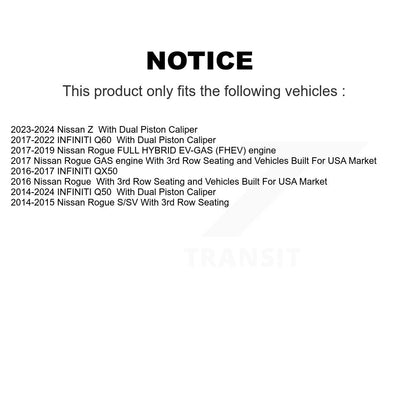 [Avant] Étrier de frein pour Nissan Rogue INFINITI Q50 QX50 Q60 Z KBC-100192