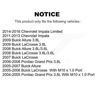 [Arrière] Étrier de frein pour Buick Chevrolet Impala LaCrosse Pontiac Grand Prix Allure KBC-100296