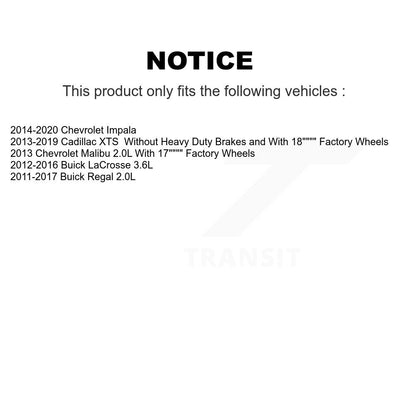 [Arrière] Étrier de frein pour Chevrolet Impala Buick Regal LaCrosse Malibu Cadillac XTS KBC-100302