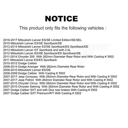 [Arrière] Étrier de frein pour Jeep Mitsubishi Lancer Patriot Dodge Chrysler Compass 200 KBC-100306