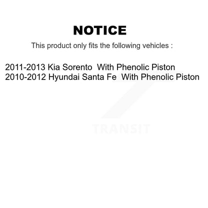 [Arrière] Étrier de frein pour Hyundai Santa Fe Kia Sorento With Phenolic Piston KBC-100335